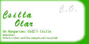 csilla olar business card